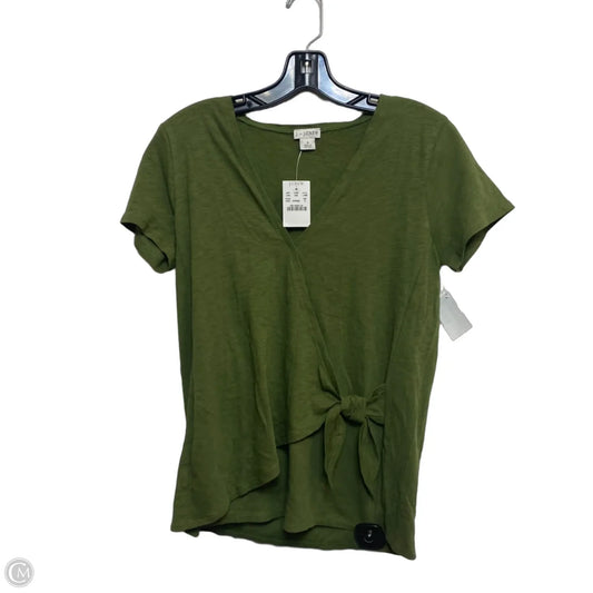 Top Short Sleeve By J. Crew In Green, Size: S