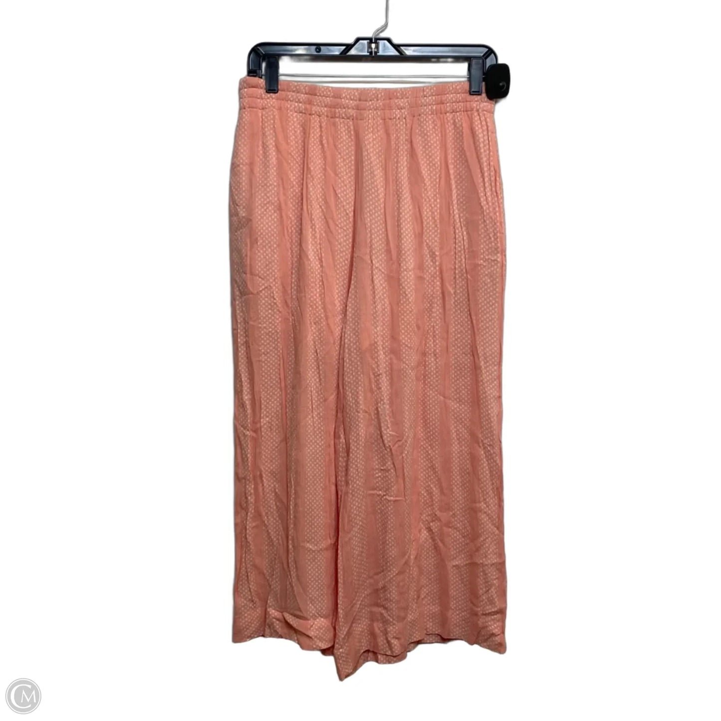 Pants Cropped By Maeve In Pink & White, Size: S