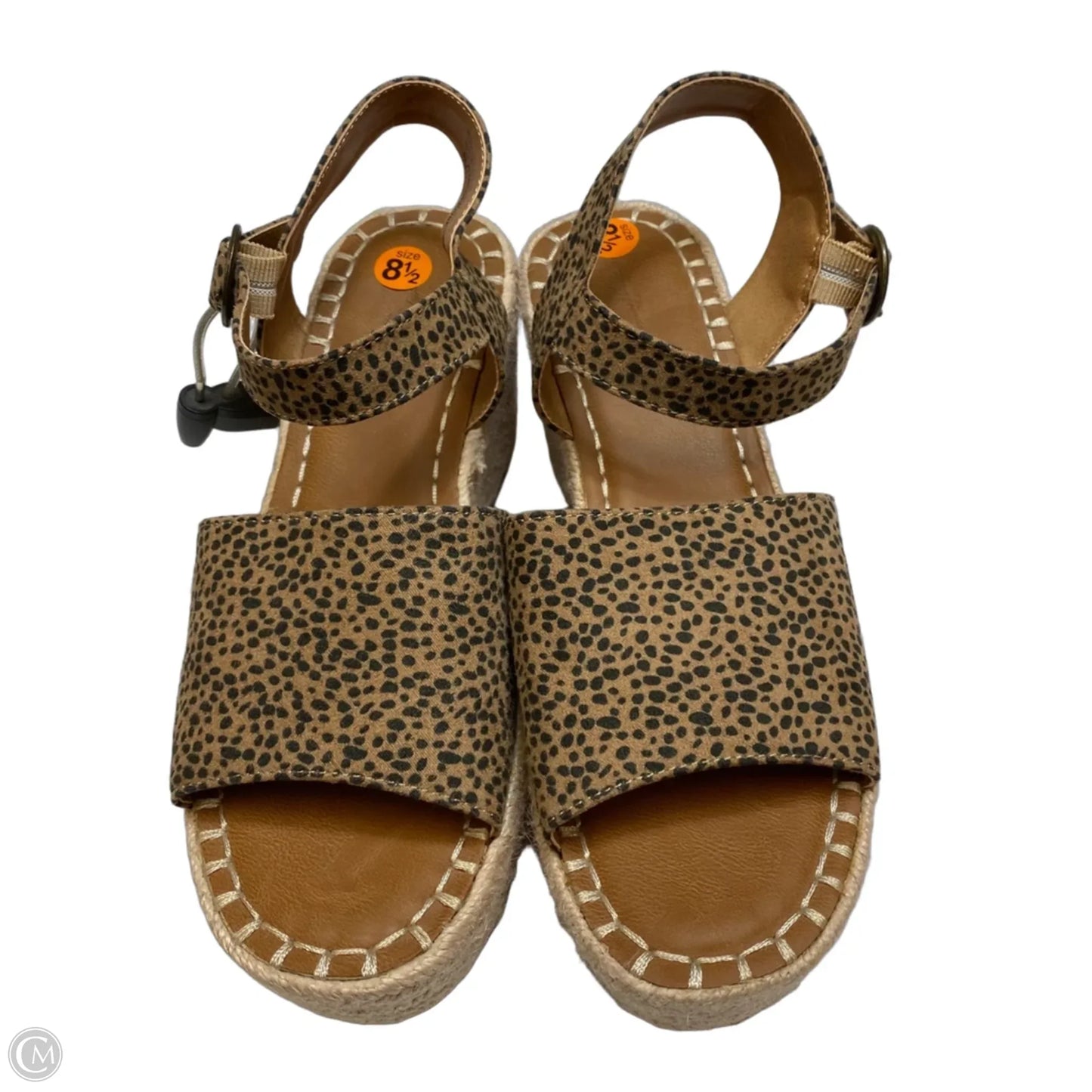 Sandals Heels Wedge By Universal Thread In Brown, Size: 8.5
