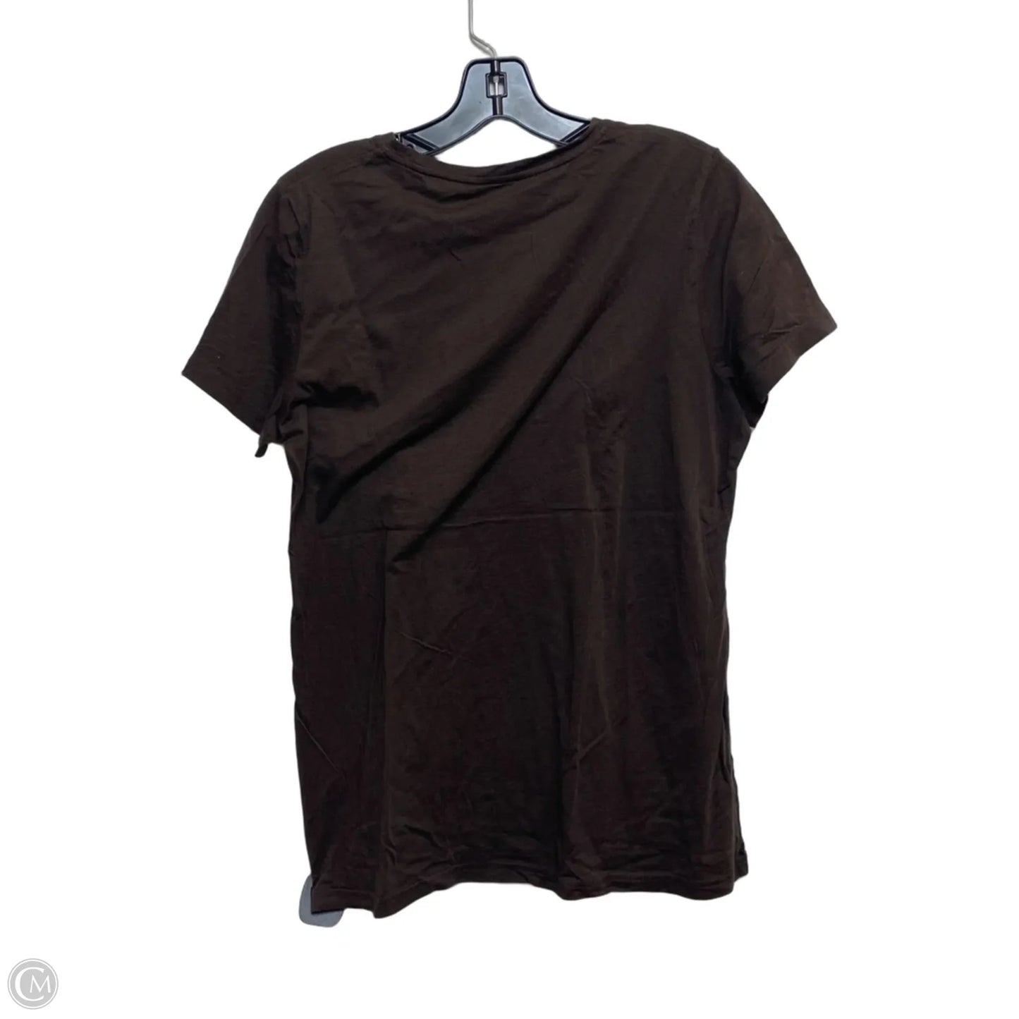 Top Short Sleeve Designer By Tory Burch In Brown, Size: L