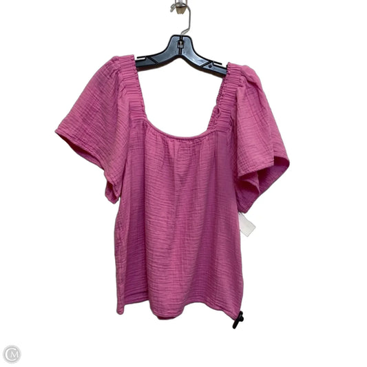 Top Short Sleeve By Gap In Pink, Size: L