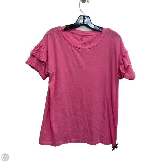 Top Short Sleeve By Crown And Ivy In Pink, Size: L