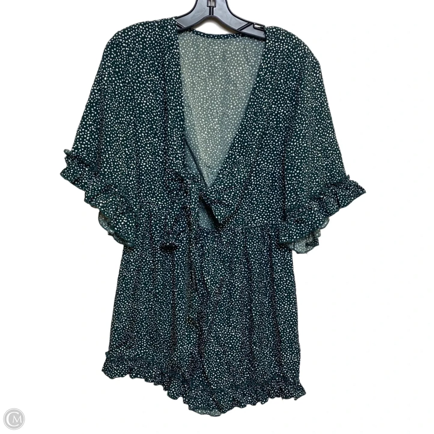Romper By Cupshe In Green & White, Size: Xl