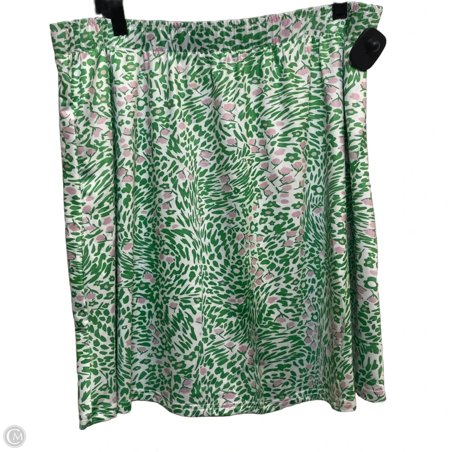 Skirt Mini & Short By Cmf In Green & White, Size: 4x
