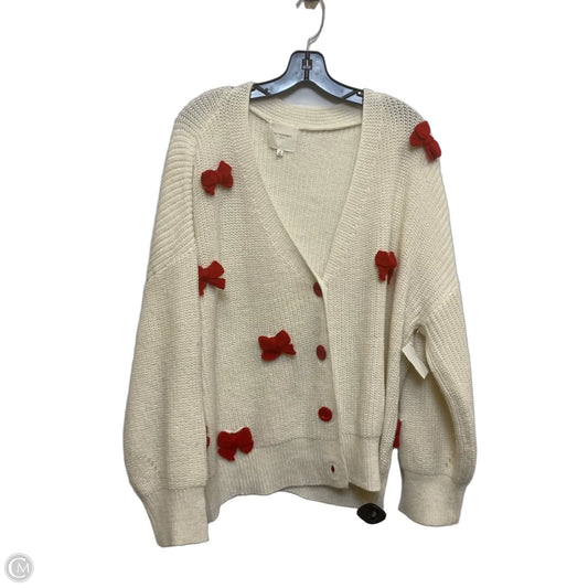Sweater Cardigan By No Comment In Cream, Size: 2x