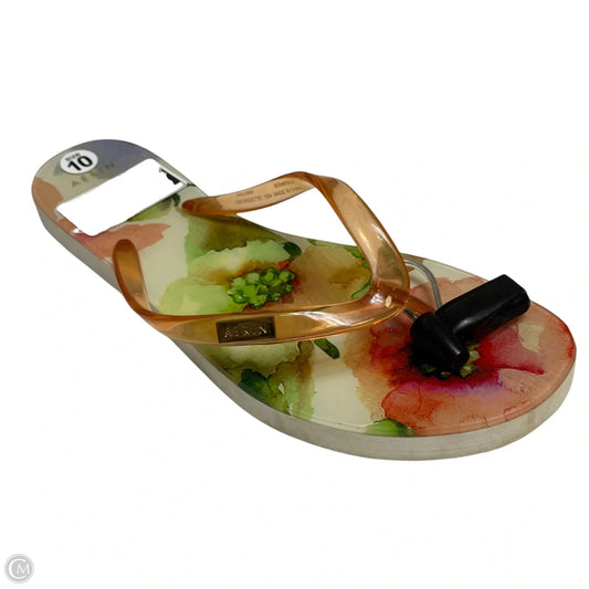 Sandals Flip Flops By Aerin In Multi-colored, Size: 10