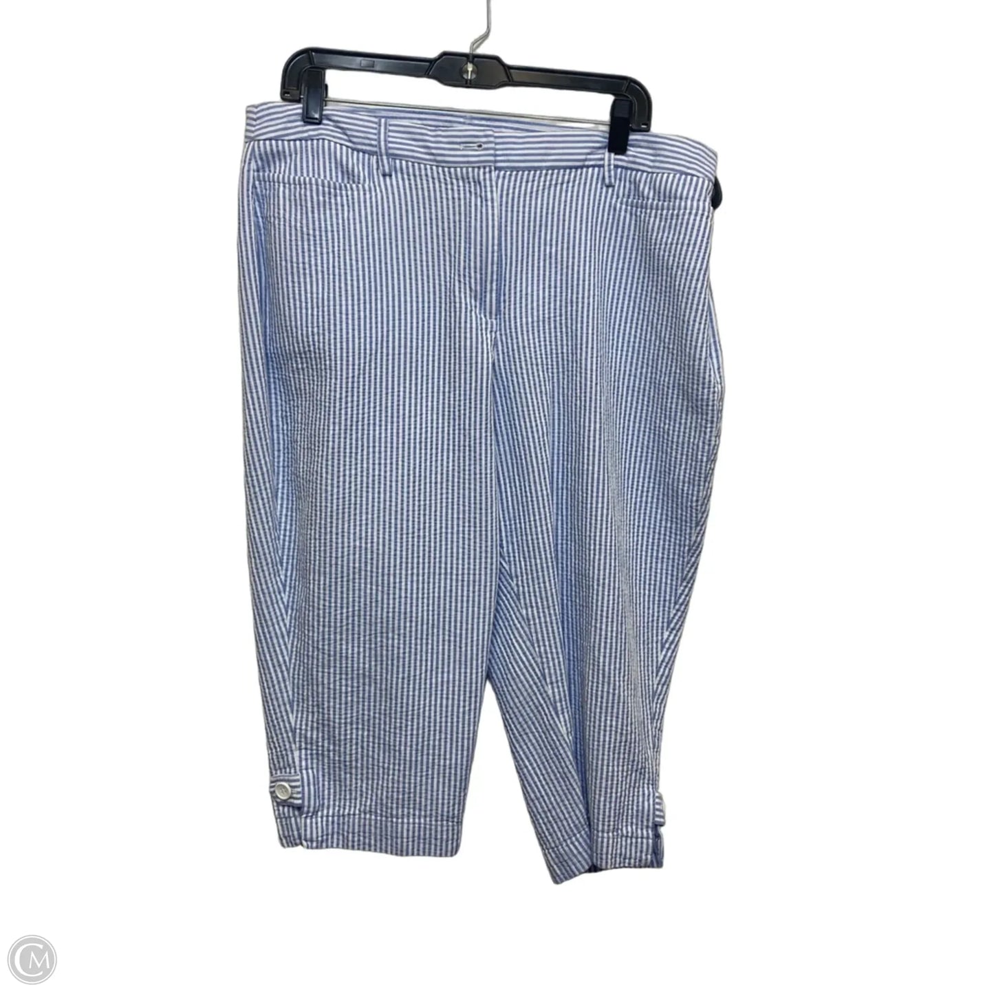 Capris By Talbots In Blue & White, Size: 14p