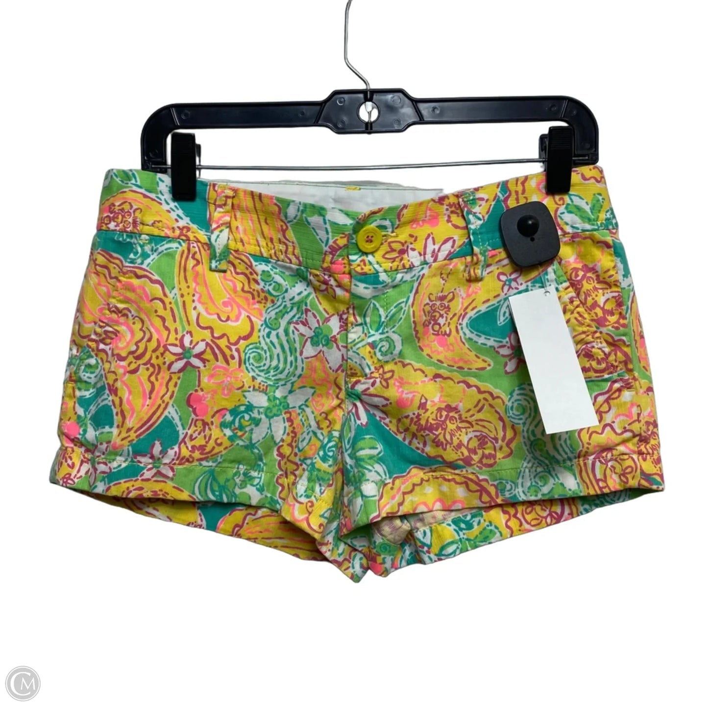 Shorts Designer By Lilly Pulitzer In Green & Yellow, Size: 4