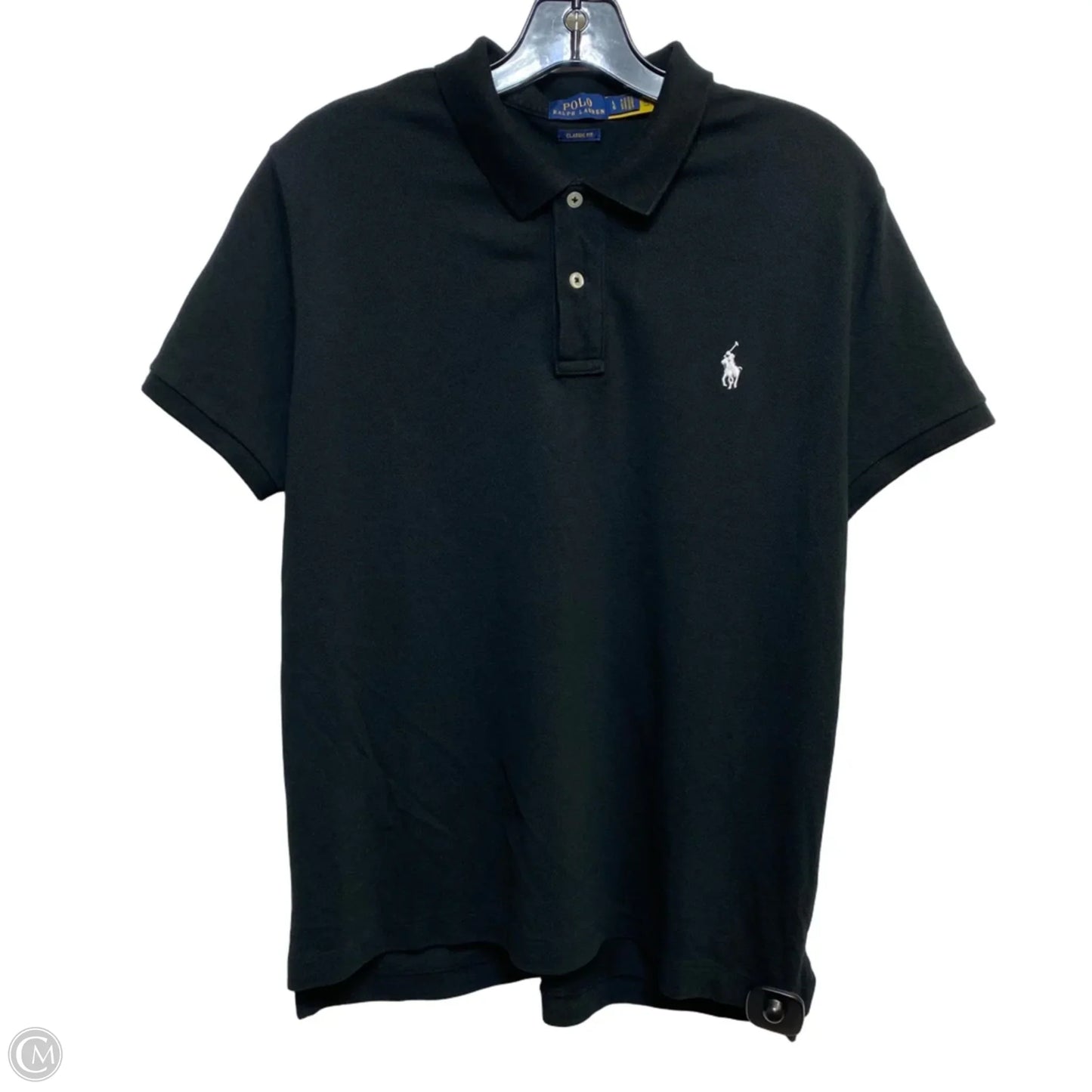 Top Short Sleeve By Polo Ralph Lauren In Black, Size: L