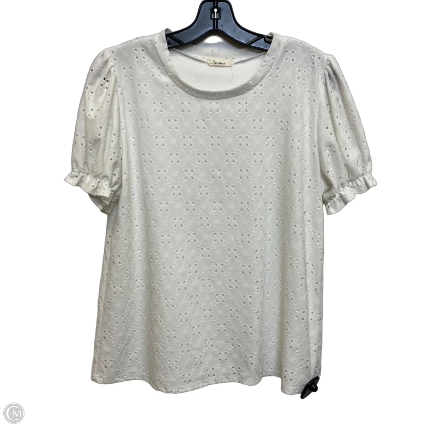Top Short Sleeve By Les Amis In White, Size: L