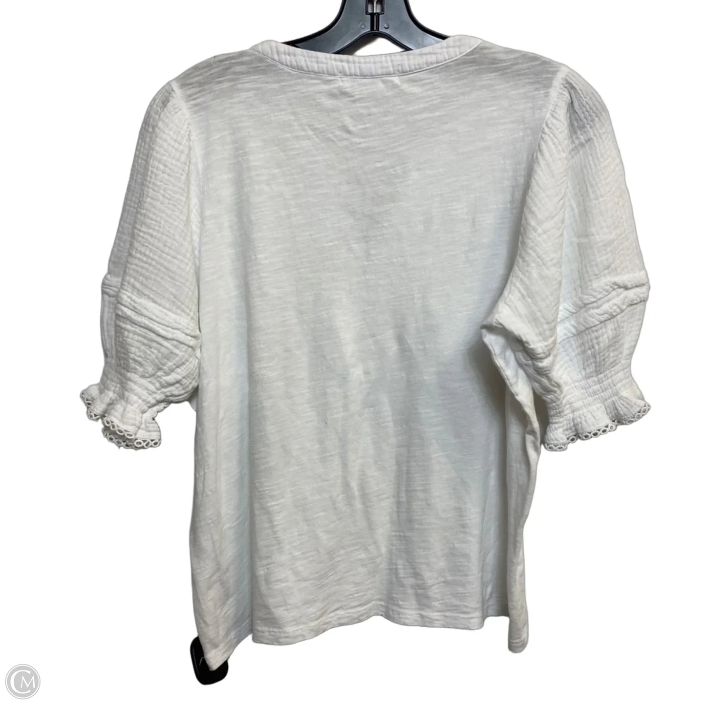 Top Short Sleeve By Design History In White, Size: M