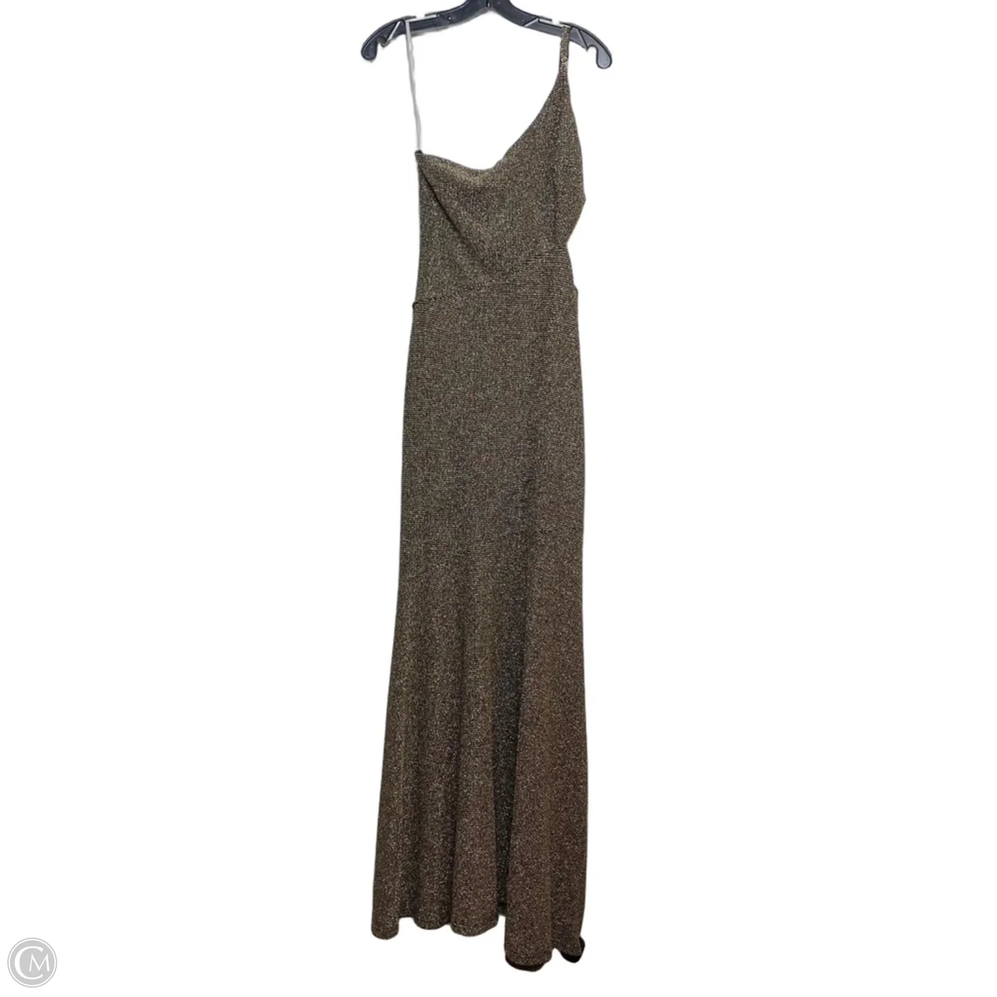Dress Party Long By Lulus In Black & Gold, Size: L