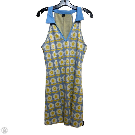 Dress Casual Short By Cmf In Blue & Yellow, Size: L