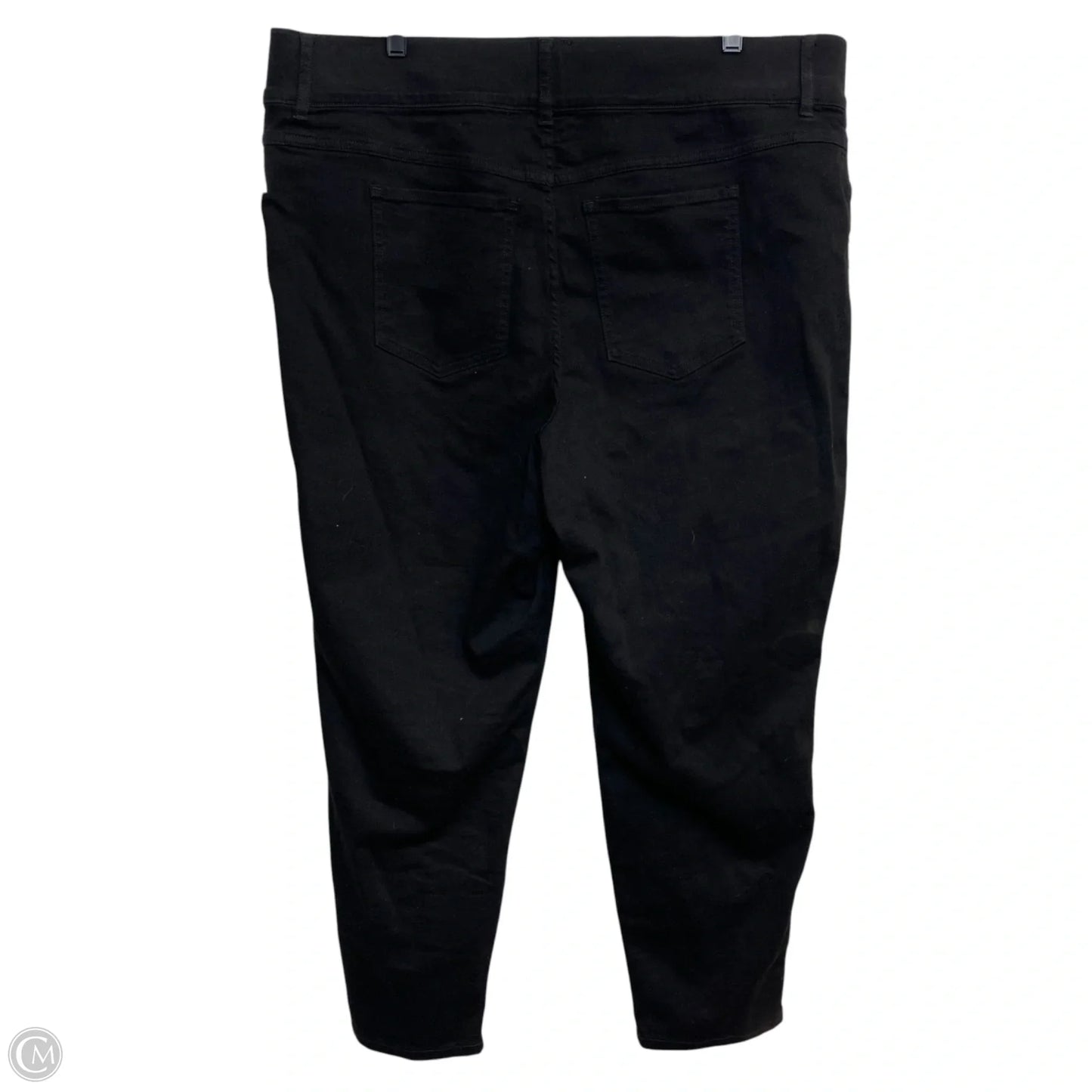 Jeans Skinny By Spanx In Black Denim, Size: 3x