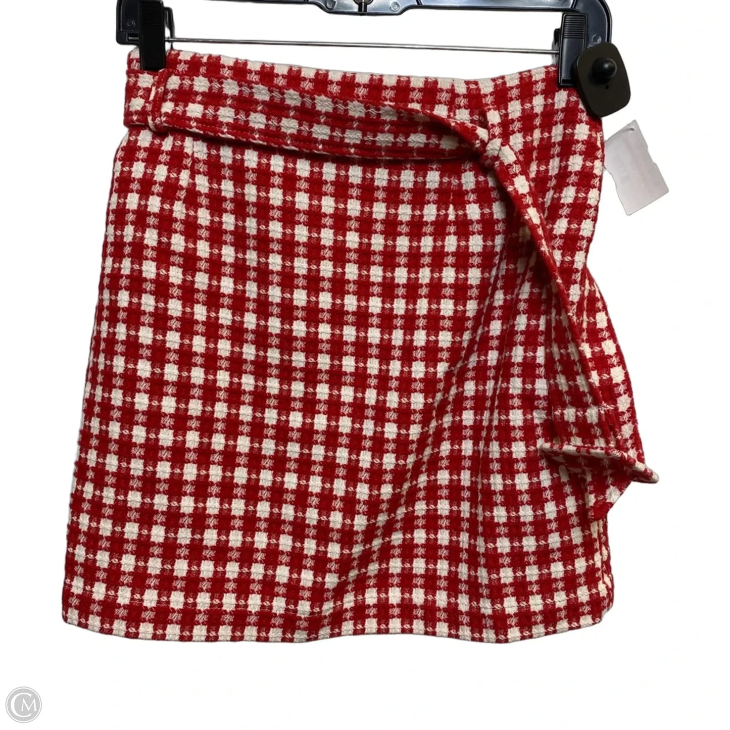 Skirt Mini & Short By Fabrik In Red & White, Size: L