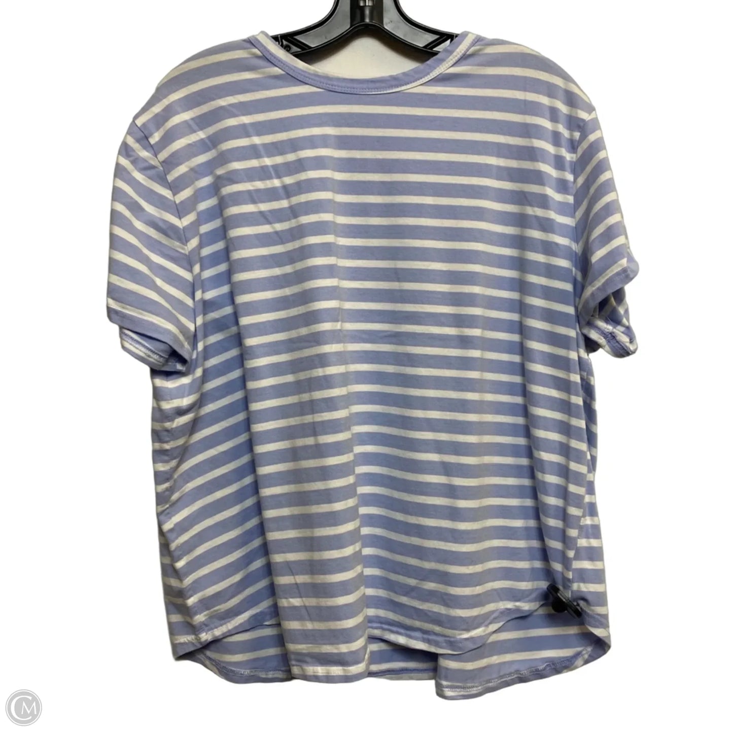 Top Short Sleeve By Cme In Blue & White, Size: Xxl