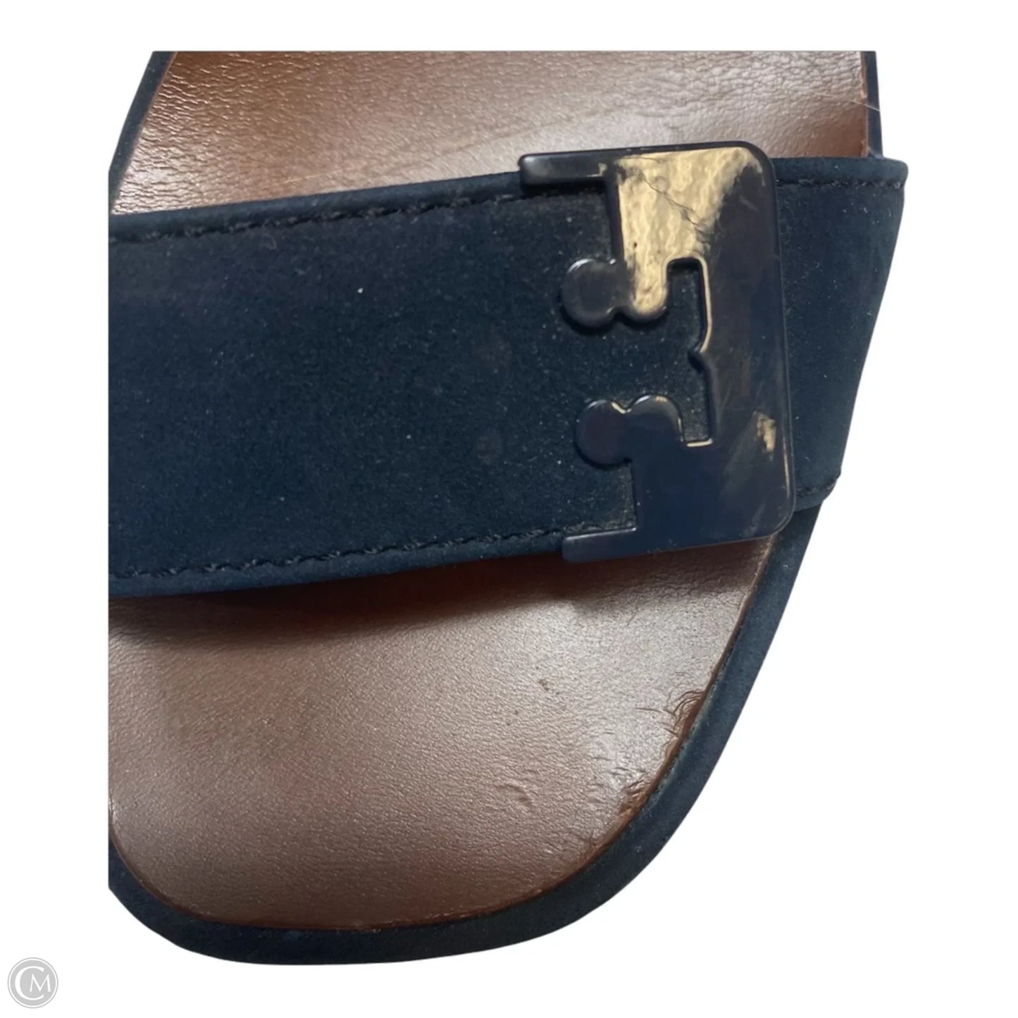 Sandals Designer By Tory Burch In Navy, Size: 6