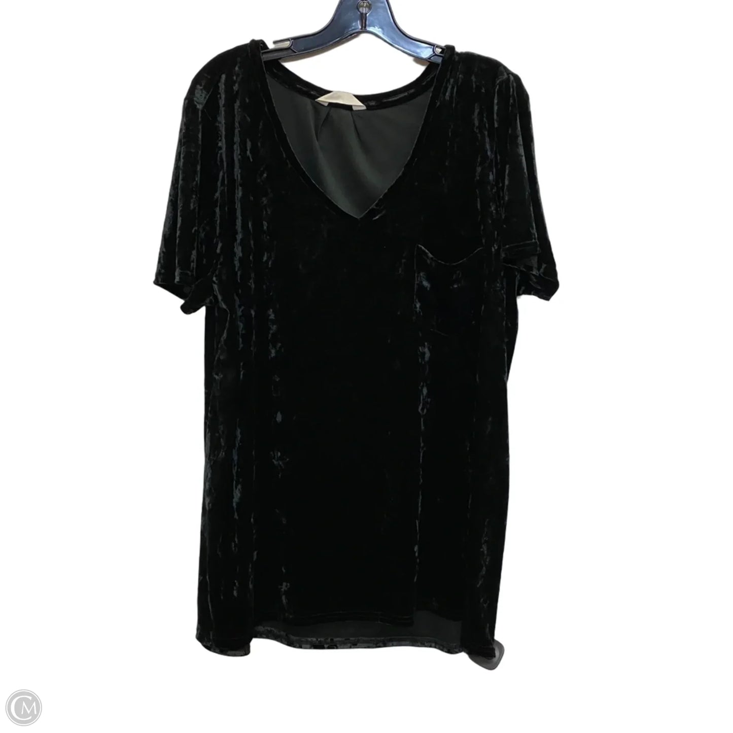 Top Short Sleeve By Clothes Mentor In Black, Size: Xxl