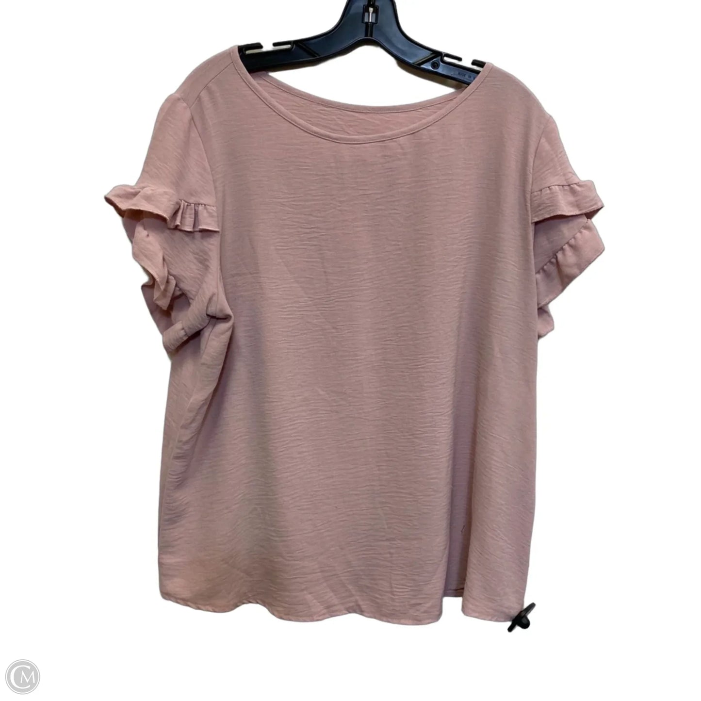 Top Short Sleeve By Shein In Pink, Size: Xl