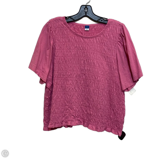Top Short Sleeve By Old Navy In Pink, Size: L