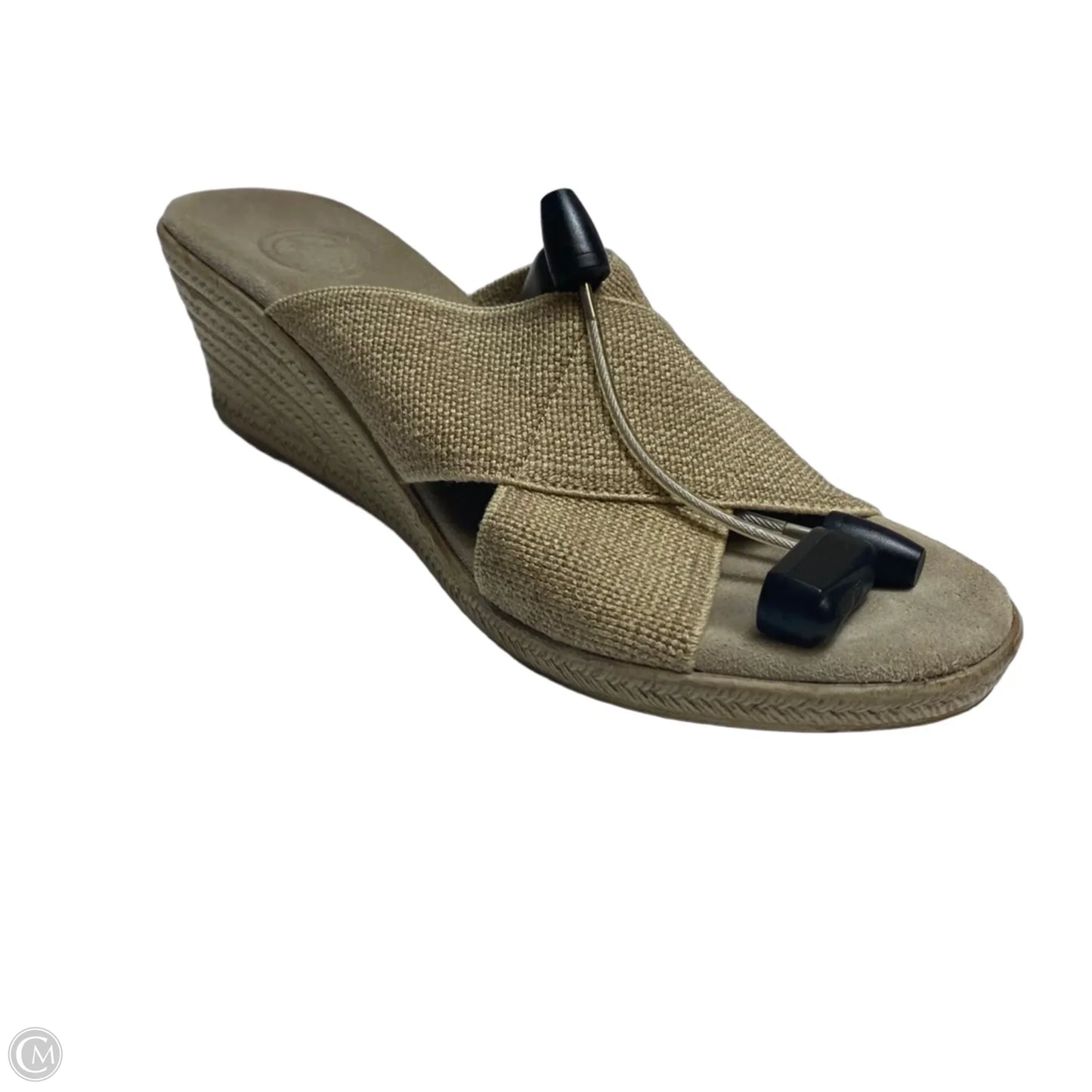 Sandals Heels Kitten By Charleston Shoe Co In Tan, Size: 7