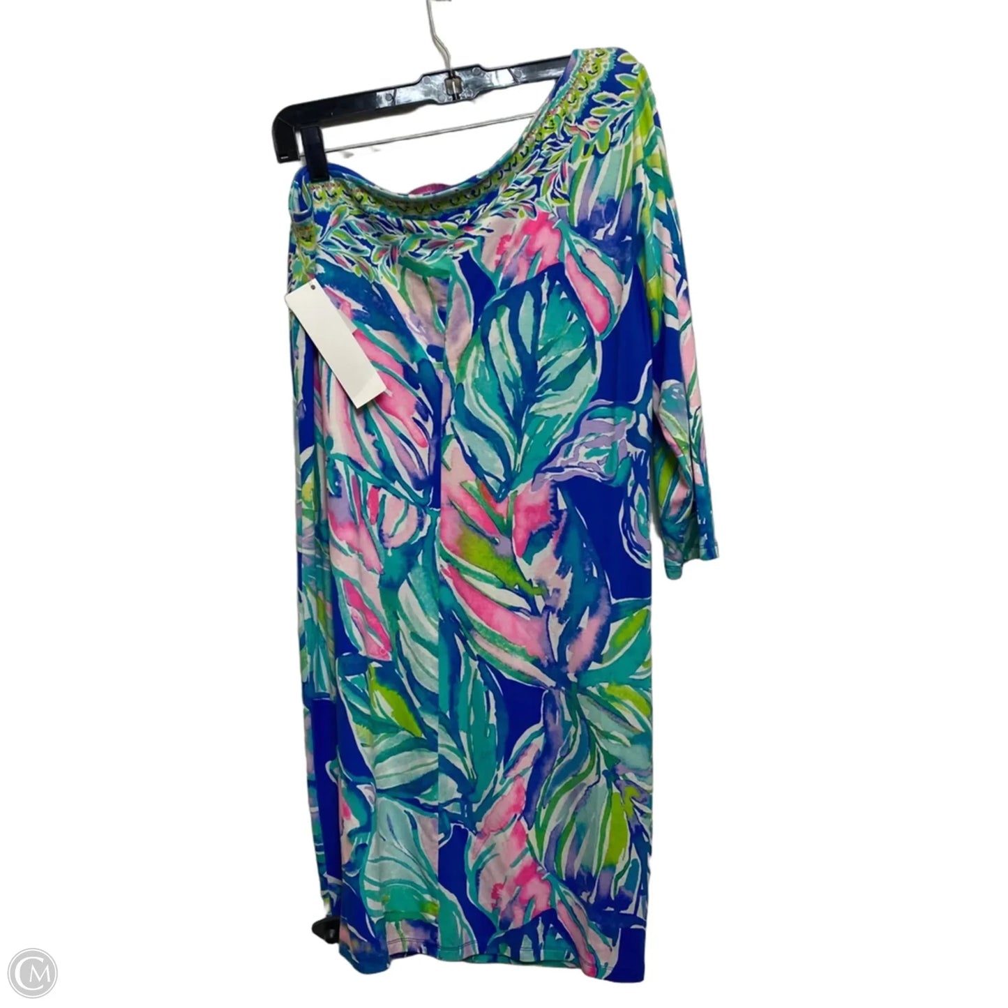 Dress Designer By Lilly Pulitzer In Blue & Green, Size: L