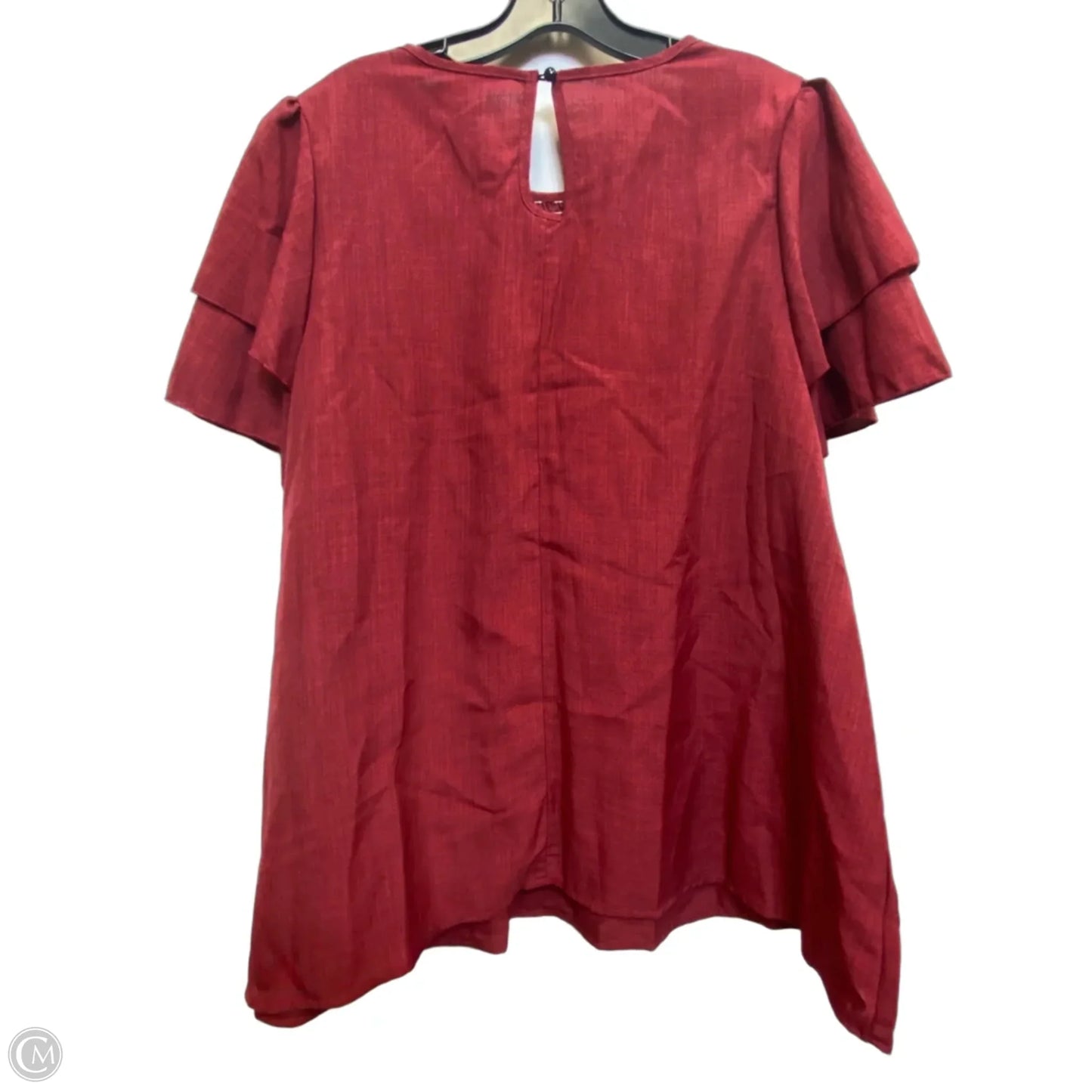 Top Short Sleeve By Shein In Red, Size: 3x