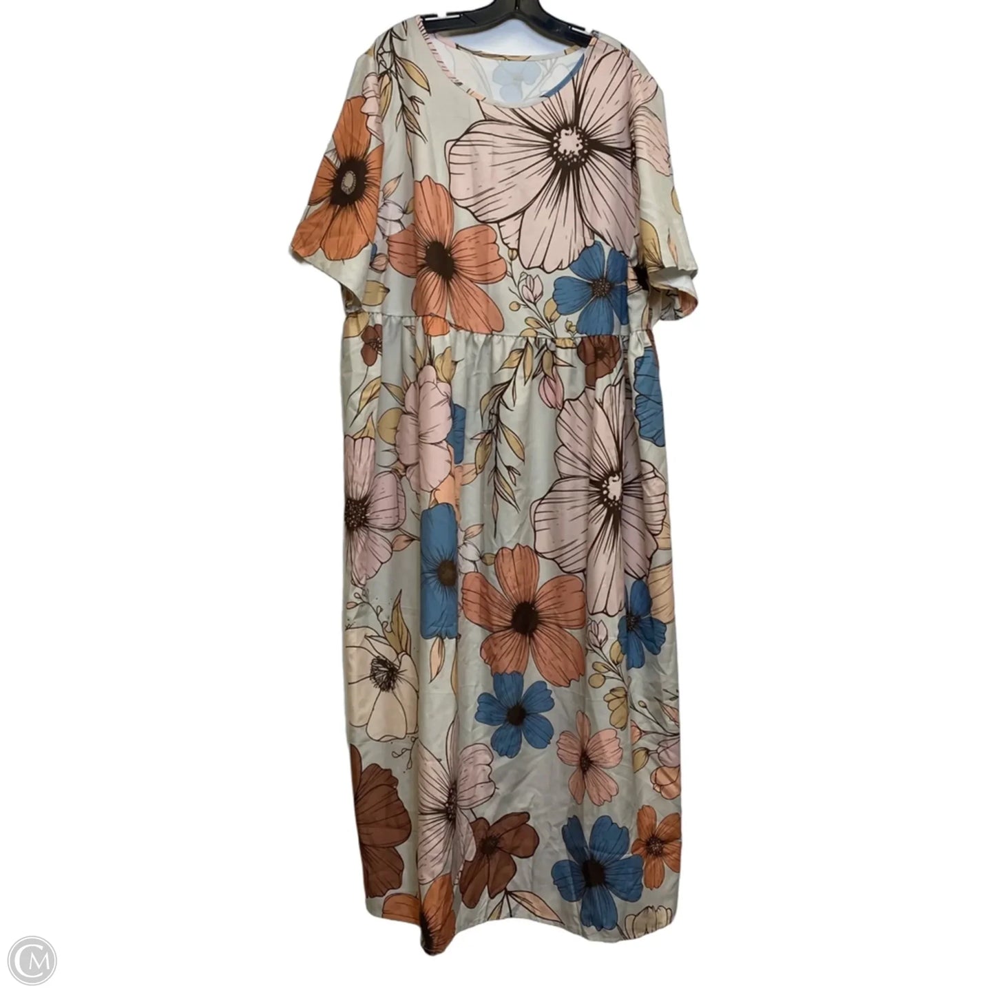 Dress Casual Maxi By Emery Rose In Beige, Size: 4x