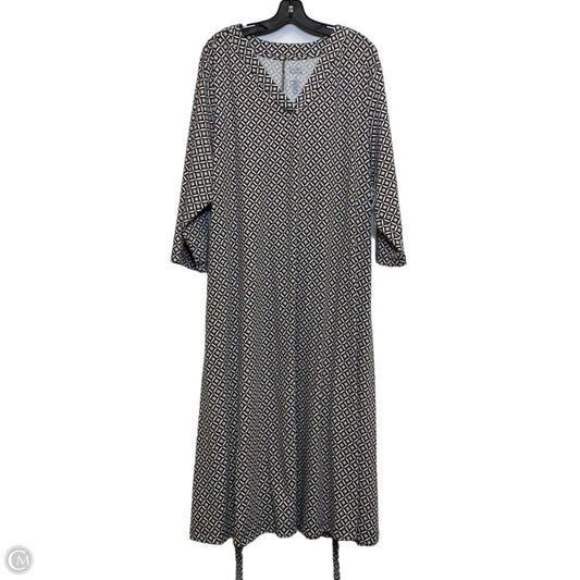 Dress Casual Midi By Croft And Barrow In Black & Tan, Size: 2x