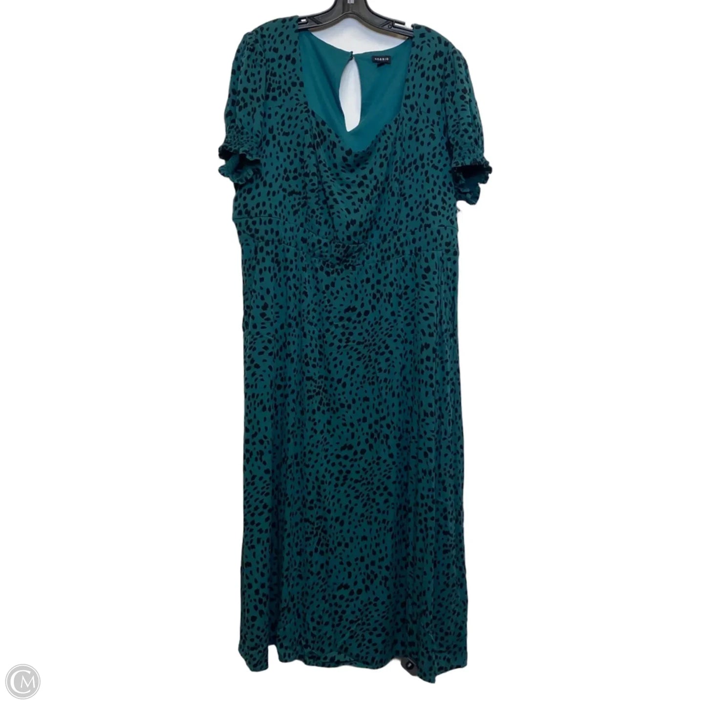 Dress Casual Midi By Torrid In Black & Green, Size: 2x