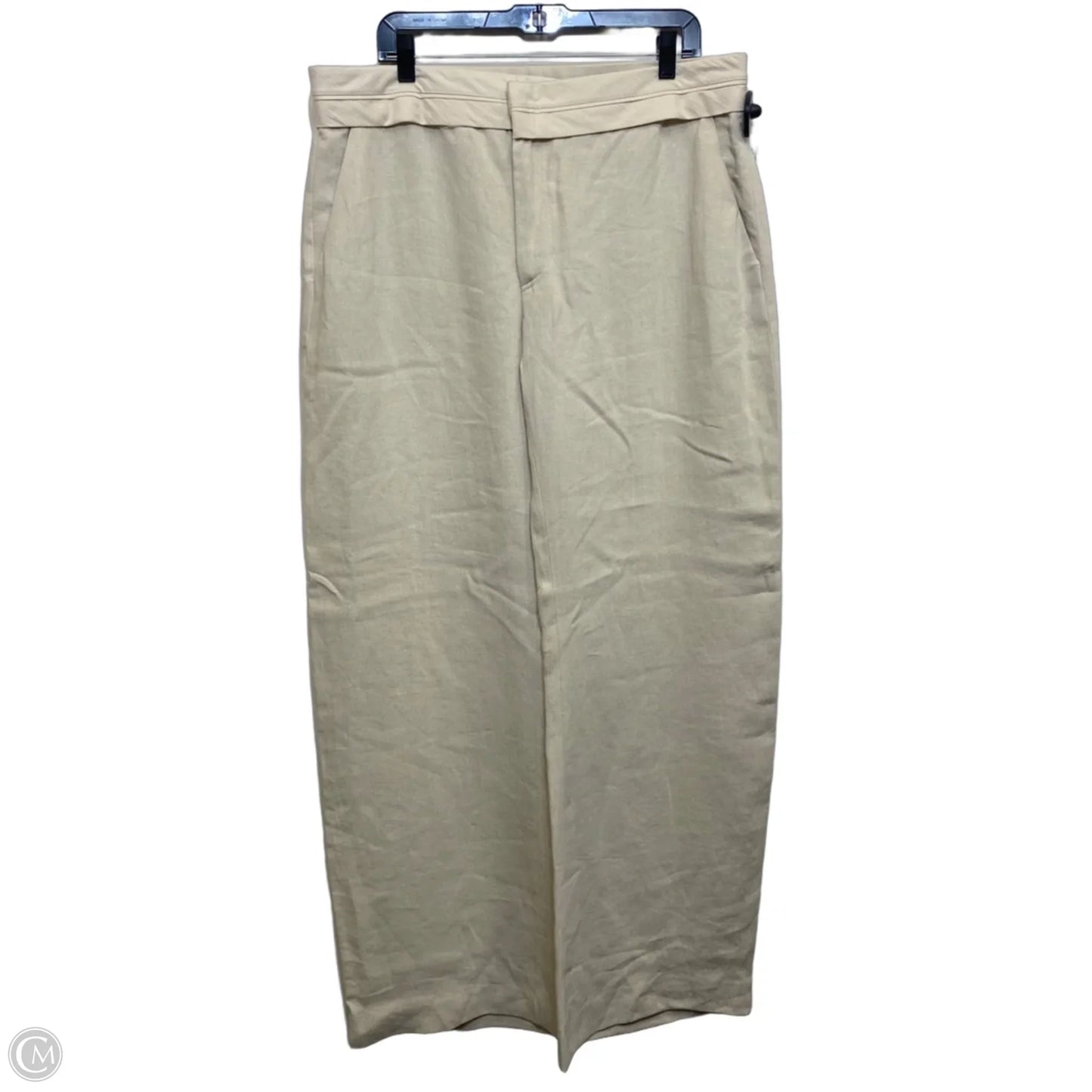 Pants Linen By Zara In Beige, Size: Xl