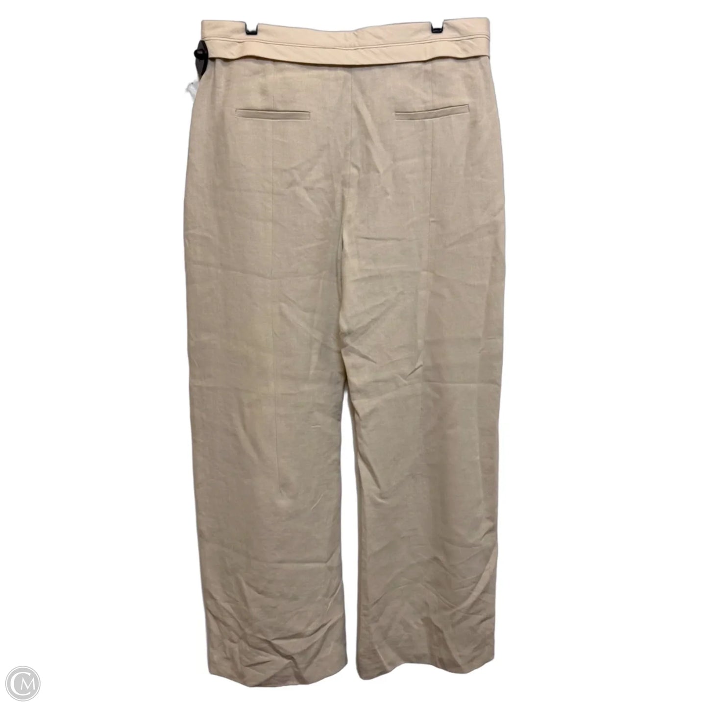 Pants Linen By Zara In Beige, Size: Xl