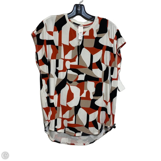 Top Sleeveless By Wynne Layers In Cream & Red, Size: Xs