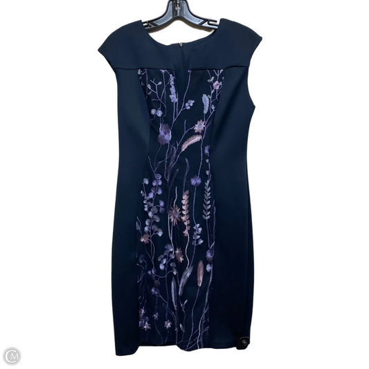 Dress Casual Midi By Connected Apparel In Navy, Size: M