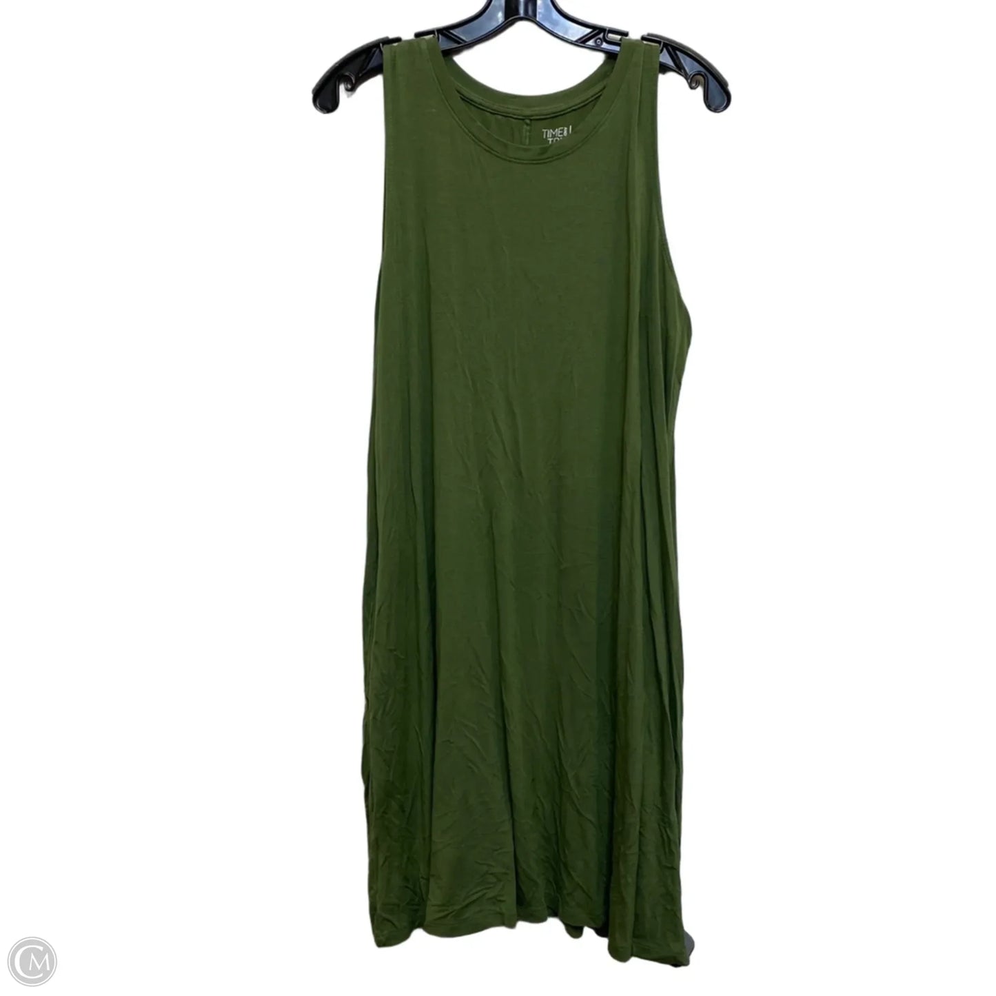 Dress Casual Short By Time And Tru In Green, Size: Xl