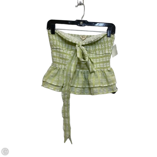 Top Sleeveless By Lena In Green & White, Size: S