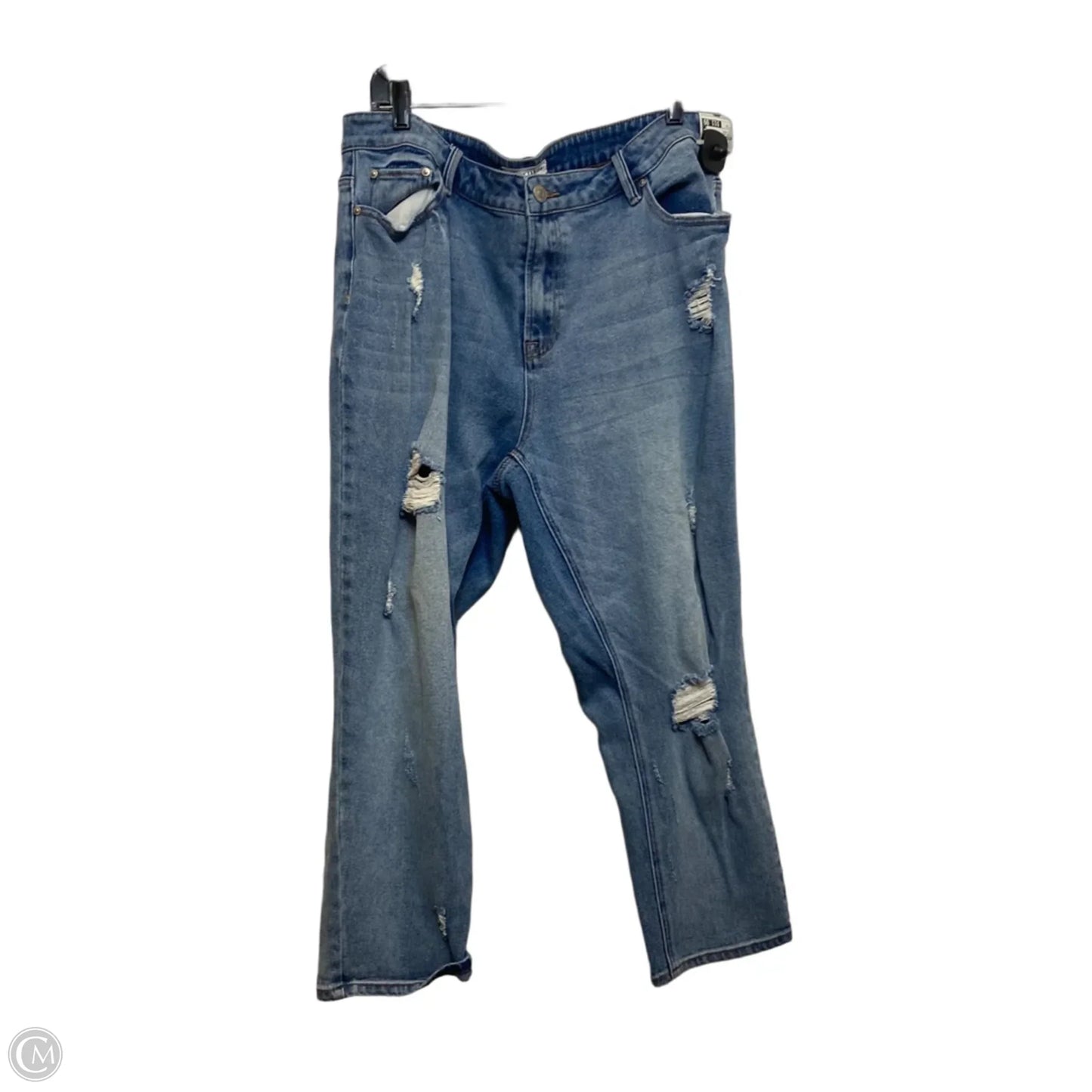 Jeans Skinny By Almost Famous In Blue Denim, Size: 18