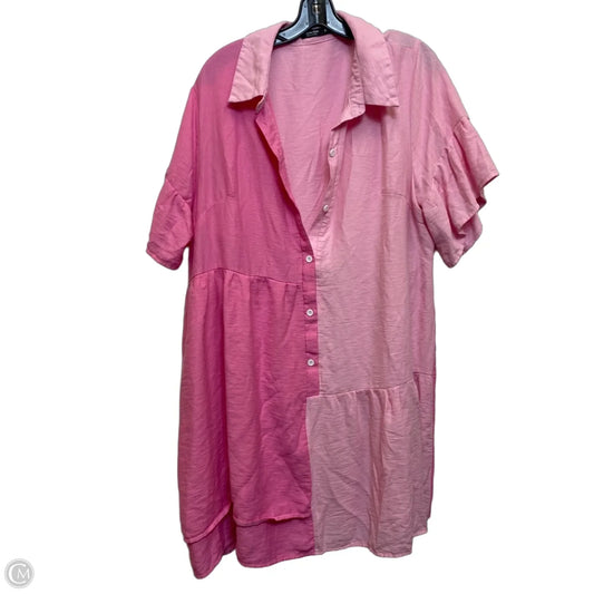 Dress Casual Short By Shein In Pink, Size: 2x