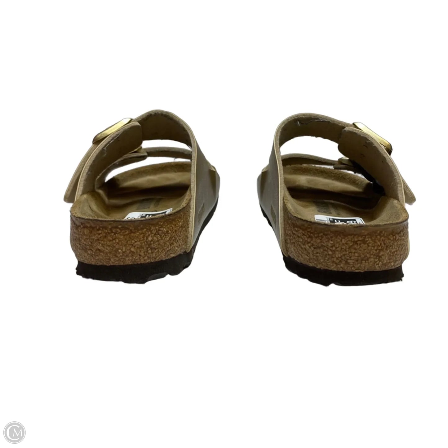 Sandals Flats By Birkenstock In Gold, Size: 6.5