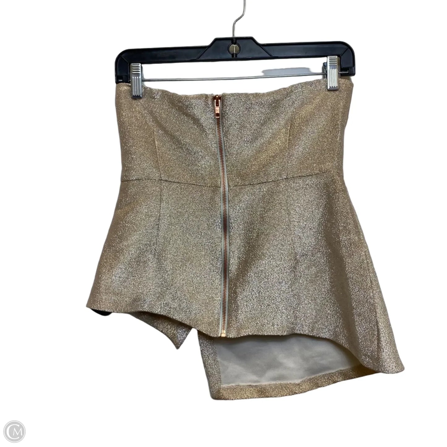 Top Sleeveless By Top Shop In Gold, Size: S