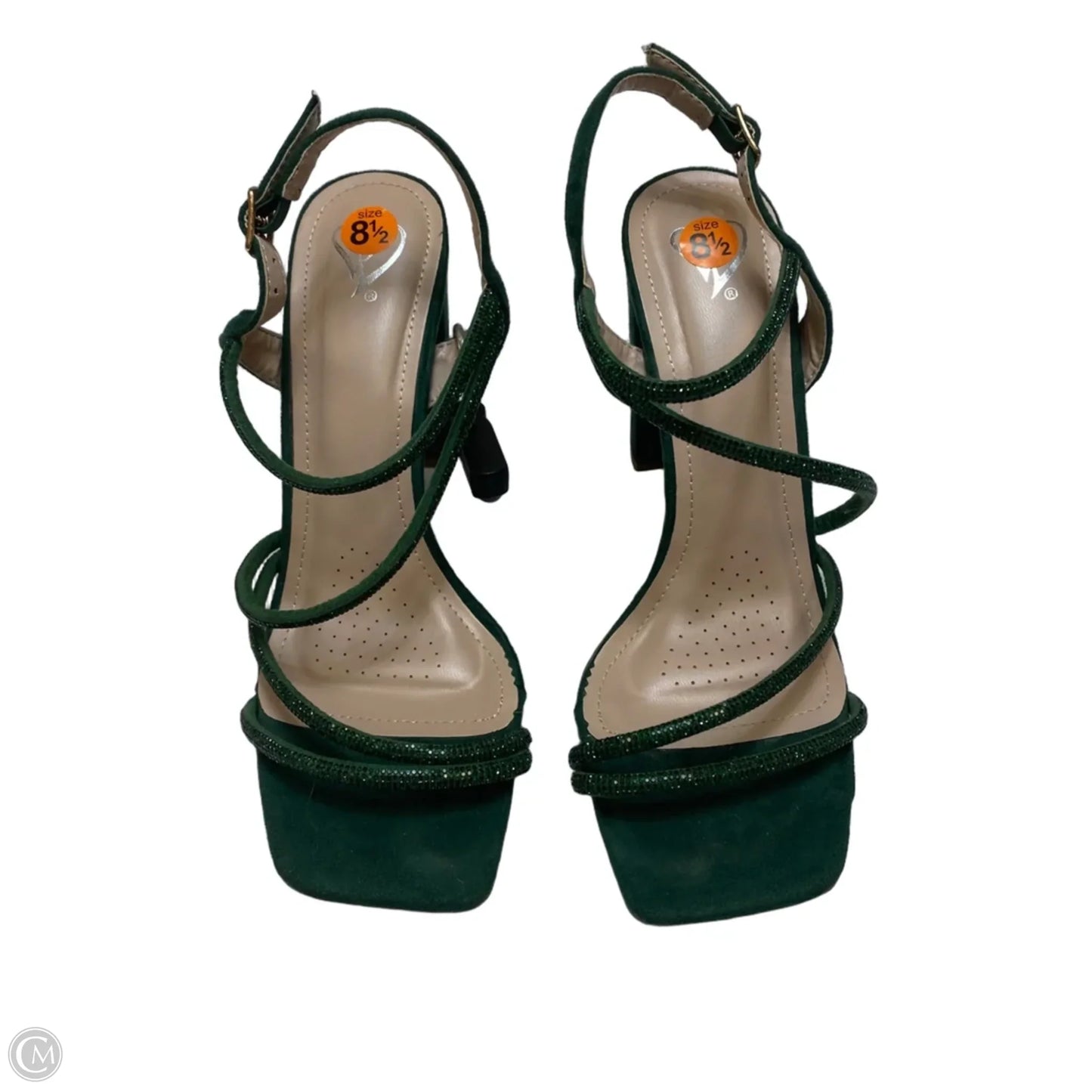 Sandals Heels Block By Windsor In Green, Size: 8.5