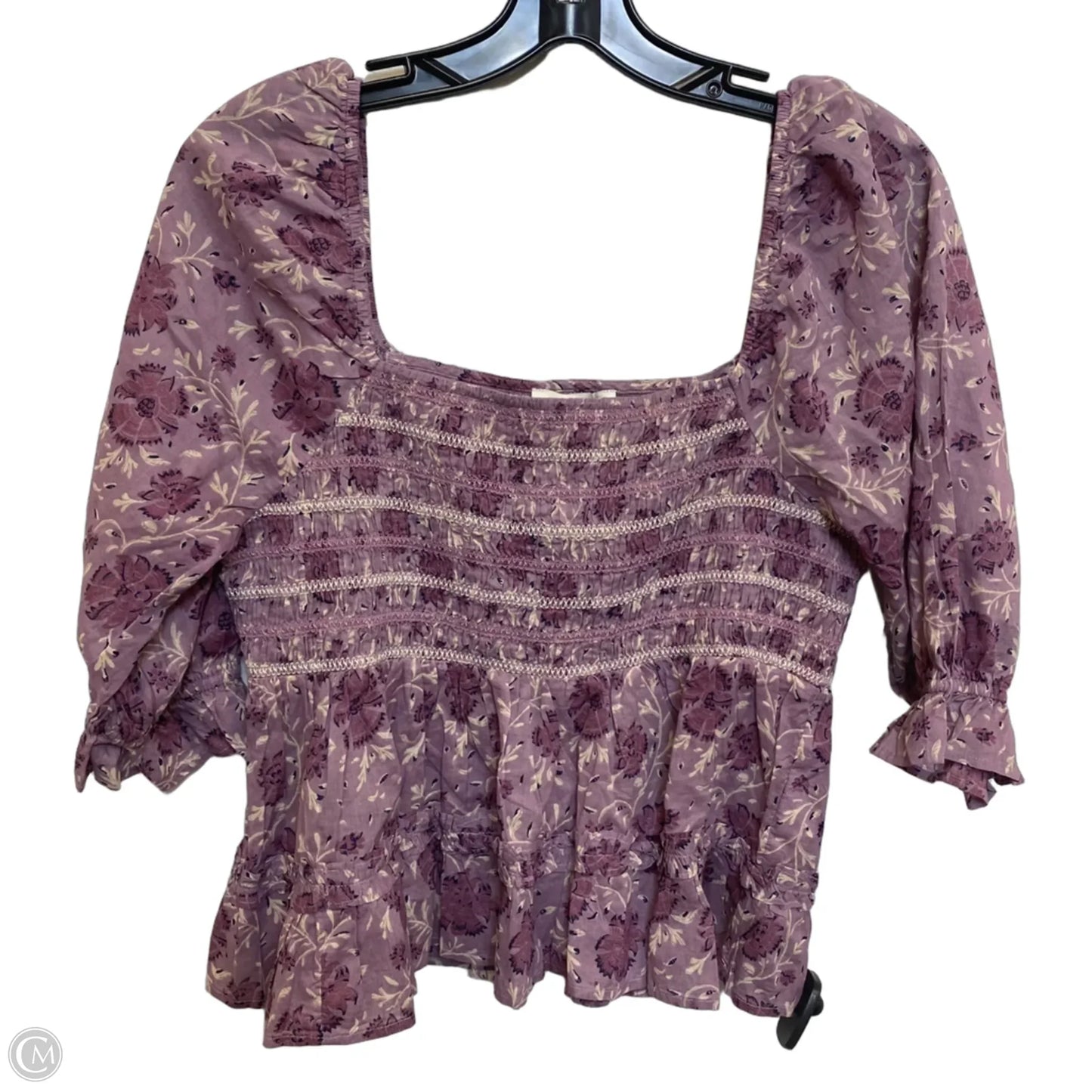 Top Short Sleeve By American Eagle In Purple, Size: M
