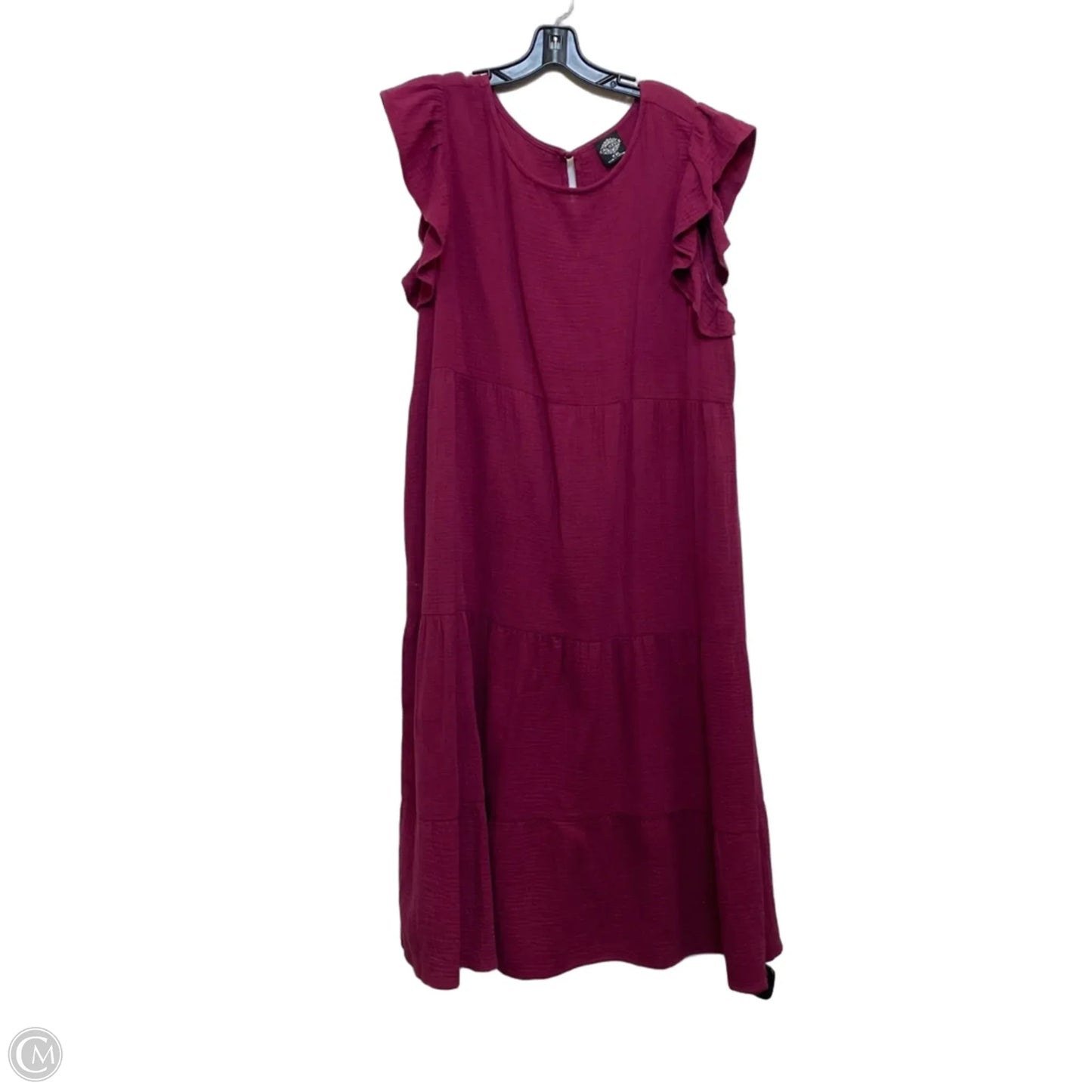 Dress Casual Midi By Cal Style In Red, Size: Xxl