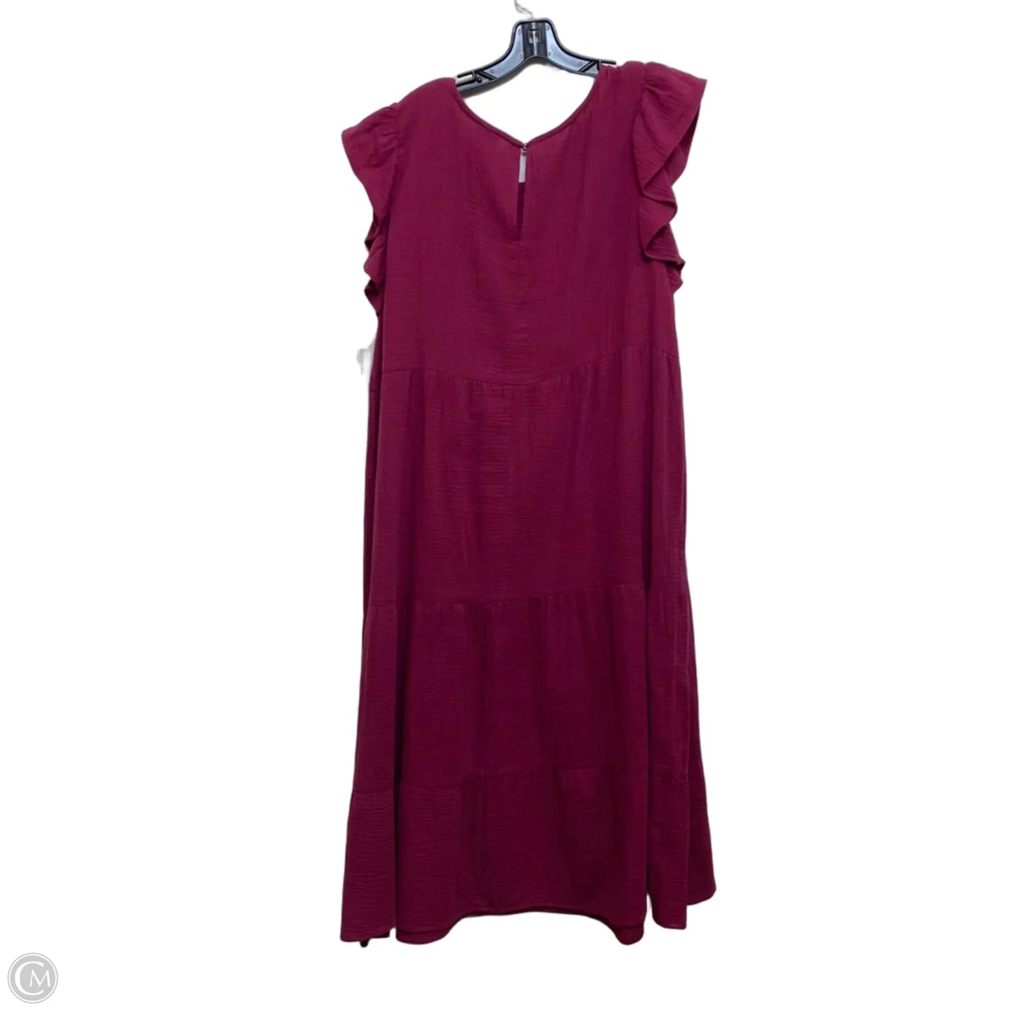 Dress Casual Midi By Cal Style In Red, Size: Xxl