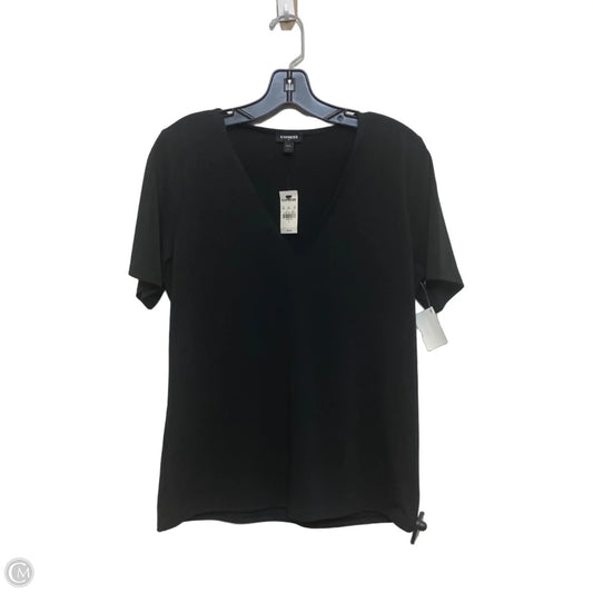 Top Short Sleeve By Express In Black, Size: L