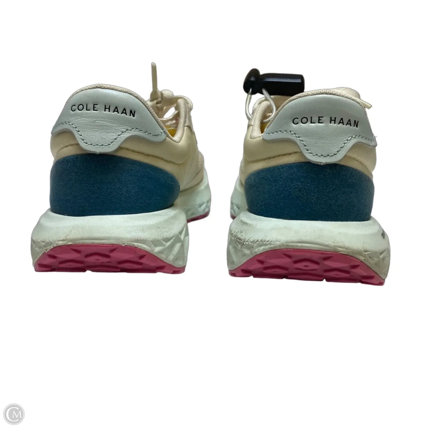 Shoes Designer By Cole-haan In Blue & Cream, Size: 9.5
