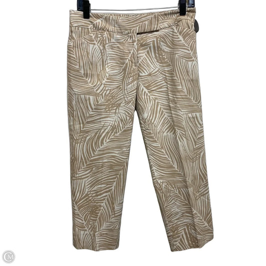 Pants Cropped By Talbots In Tan & White, Size: 4p