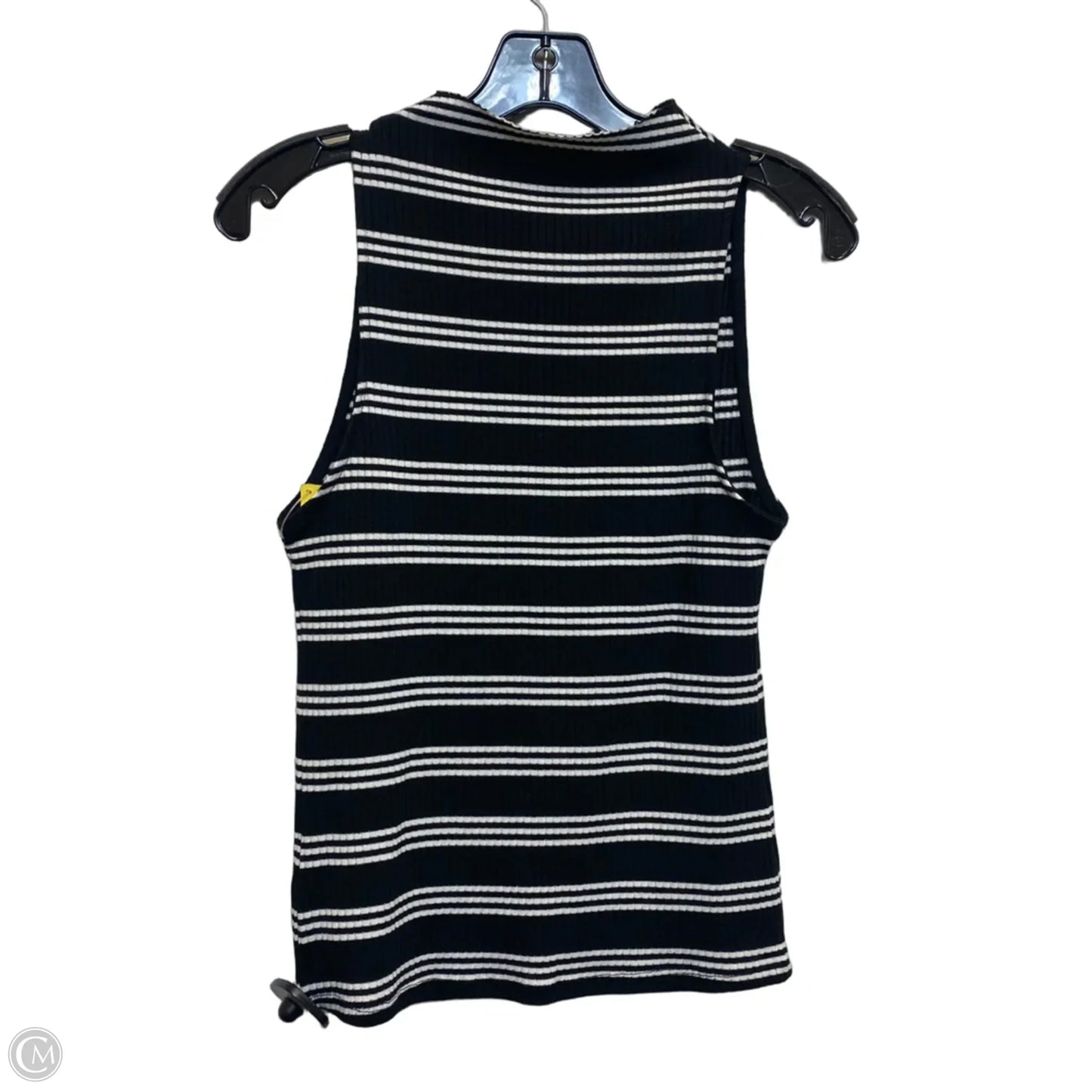 Top Sleeveless By Maeve In Black & White, Size: M