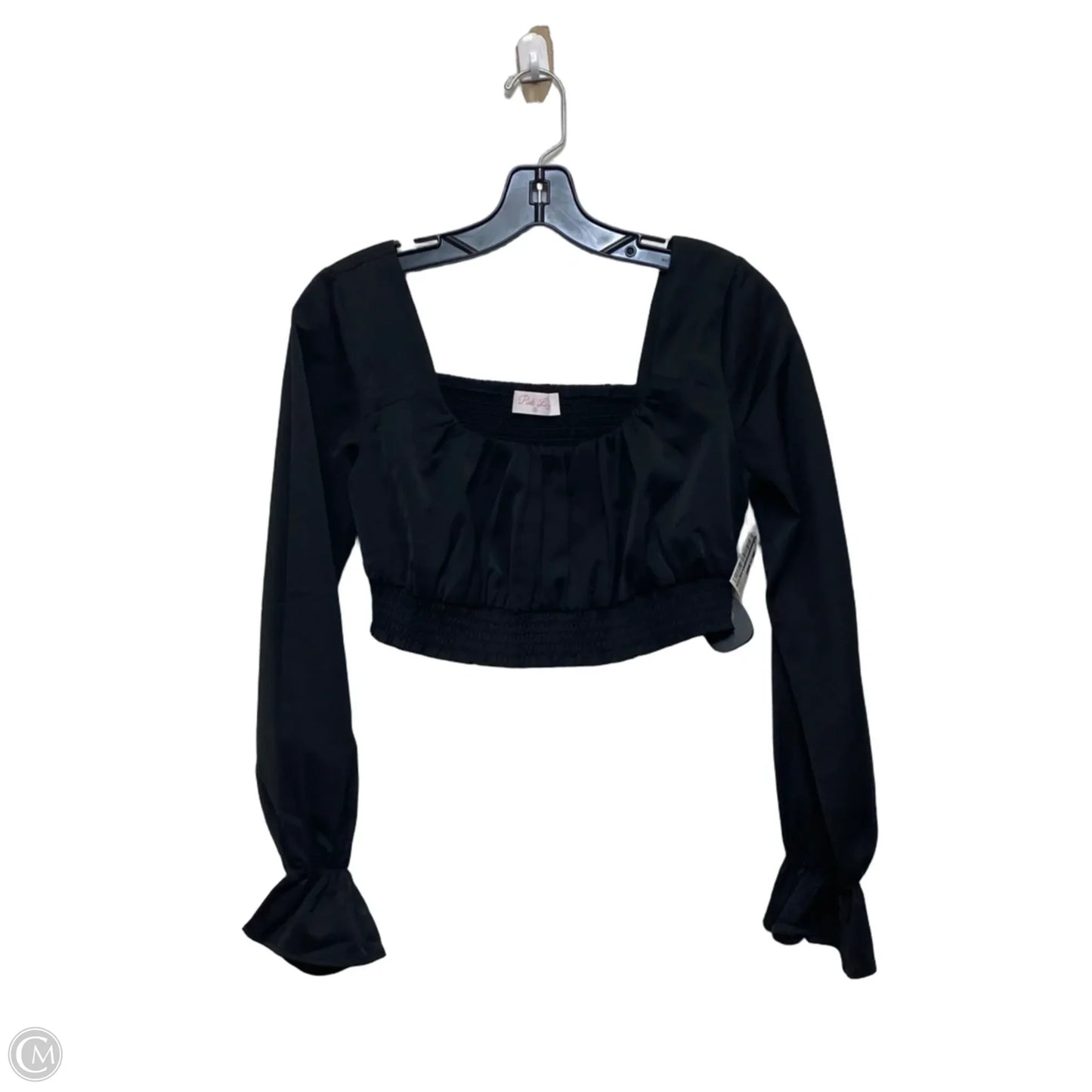 Top Long Sleeve By Pink Lily In Black, Size: S