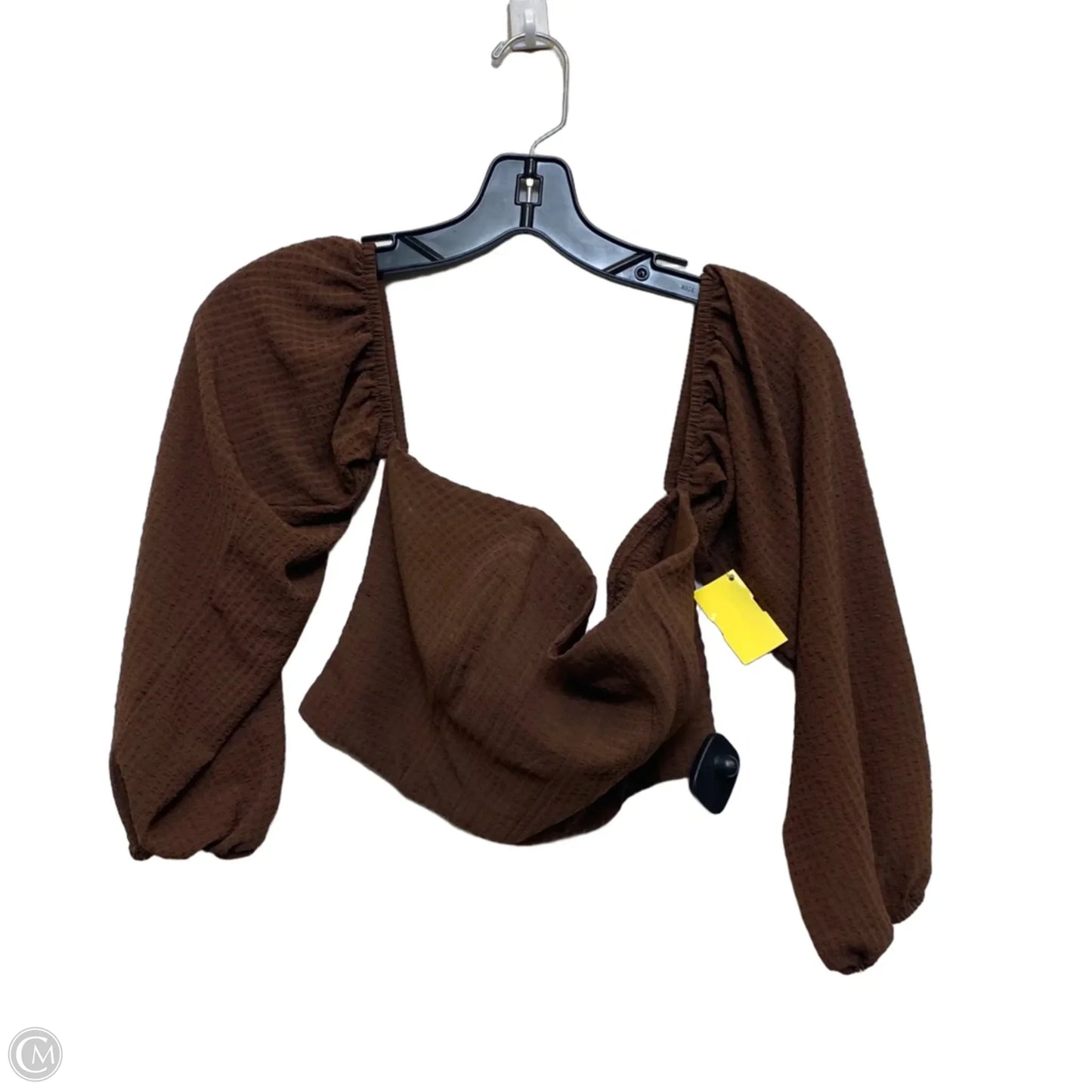 Top Long Sleeve By Wild Fable In Brown, Size: S